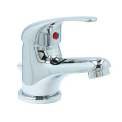 OK Wastafelkraan Met Hendel En Waste Chroom 18 OK Wastafelkraan Met Hendel En Waste Chroom -Badkamer Winkel 123 4496