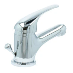 OK Wastafelkraan Met Hendel En Waste Chroom 21 OK Wastafelkraan Met Hendel En Waste Chroom -Badkamer Winkel 123 4499