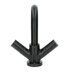 Aqualino Wastafelkraan Fortore 2-knops Met Waste Zwart -Badkamer Winkel 123 4514