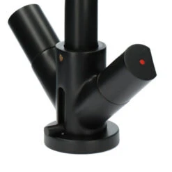 Aqualino Wastafelkraan Fortore 2-knops Met Waste Zwart -Badkamer Winkel 123 4519