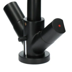 Aqualino Wastafelkraan Fortore 2-knops Met Waste Zwart -Badkamer Winkel 123 4520