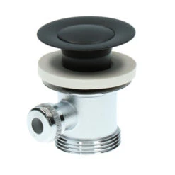 Aqualino Wastafelkraan Fortore 2-knops Met Waste Zwart -Badkamer Winkel 123 4521