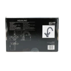 Aqualino Wastafelkraan Fortore 2-knops Met Waste Zwart -Badkamer Winkel 123 4524