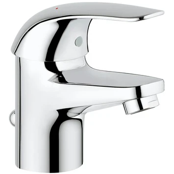 GROHE Wastafelkraan Swift S-size Met Hendel En Waste Chroom 1 GROHE Wastafelkraan Swift S-size Met Hendel En Waste Chroom