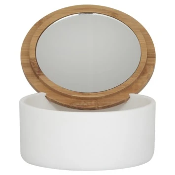 Sealskin Spiegeldoosje Grace Wit 2 Sealskin Spiegeldoosje Grace Wit - Afbeelding 2