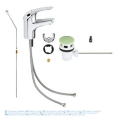 GROHE Wastafelkraan Swift S-size Met Hendel En Waste Chroom 8 GROHE Wastafelkraan Swift S-size Met Hendel En Waste Chroom -Badkamer Winkel 123 4530