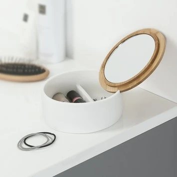 Sealskin Spiegeldoosje Grace Wit 4 Sealskin Spiegeldoosje Grace Wit - Afbeelding 4