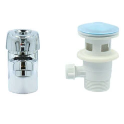 Handson Wastafelkraan Ralph Met Waste Chroom -Badkamer Winkel 123 4550