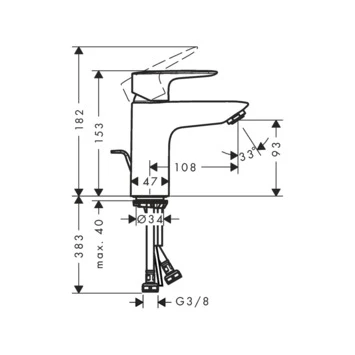 Hansgrohe Mysports L Wastafalkraan Eengreeps Met Waste Coolstart 2 Hansgrohe Mysports L Wastafalkraan Eengreeps Met Waste Coolstart - Afbeelding 2