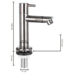 Differnz Fonteinkraan Recht RVS -Badkamer Winkel 123 4670