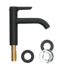 Atlantic Fonteinkraan Riley Met Hendel Zwart -Badkamer Winkel 123 4685