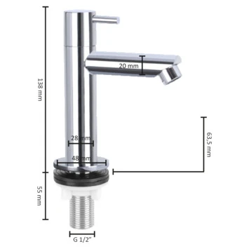 Differnz Fonteinkraan Recht Chroom 4 Differnz Fonteinkraan Recht Chroom - Afbeelding 4