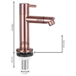 Differnz Fonteinkraan Recht Koper -Badkamer Winkel 123 4735