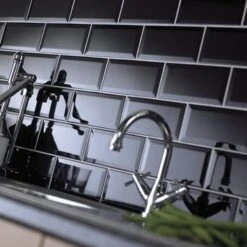 Wandtegel Metro Zwart 10x20 Cm 0,96 M² -Badkamer Winkel 123 4871