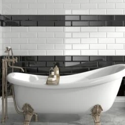 Wandtegel Metro XL Hoogglans Wit 15x45 Cm 1 M² 5 Wandtegel Metro XL Hoogglans Wit 15x45 Cm 1 M² -Badkamer Winkel 123 4915