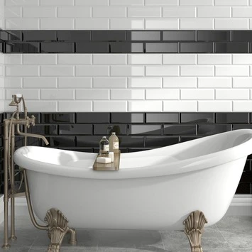 Wandtegel Metro XL Hoogglans Wit 15x45 Cm 1 M² 3 Wandtegel Metro XL Hoogglans Wit 15x45 Cm 1 M² - Afbeelding 3