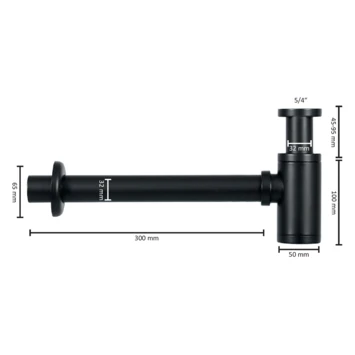 Differnz Sifon Mat Zwart 3 Differnz Sifon Mat Zwart - Afbeelding 3