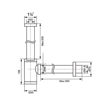 Tiger Design Bekersifon 5/4 Chroom 3 Tiger Design Bekersifon 5/4 Chroom - Afbeelding 3