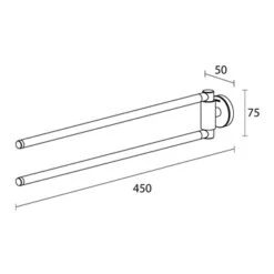 Tiger Handdoekhouder Urban 2-Armig Wit 17 Tiger Handdoekhouder Urban 2-Armig Wit -Badkamer Winkel 123 527