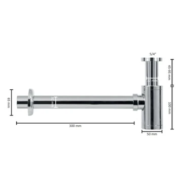 Differnz Sifon Chroom 2 Differnz Sifon Chroom - Afbeelding 2