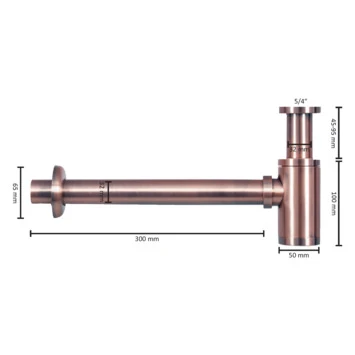 Differnz Sifon Rood Koper 2 Differnz Sifon Rood Koper - Afbeelding 2