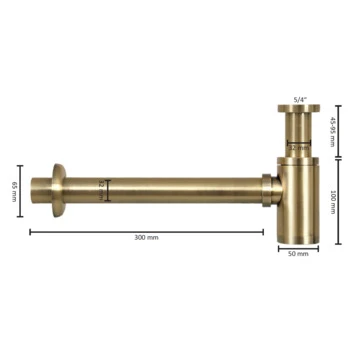 Differnz Sifon Mat Goud 2 Differnz Sifon Mat Goud - Afbeelding 2