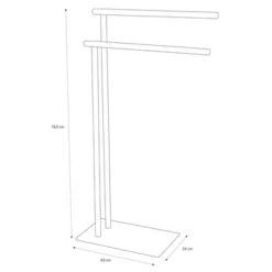 Sealskin Handdoekrek Brix Metaal Wit -Badkamer Winkel 123 559