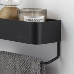 Sealskin Plank- En Handdoekhouder Brix Zwart -Badkamer Winkel 123 571