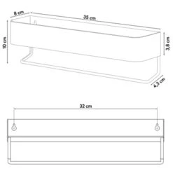 Sealskin Plank- En Handdoekhouder Brix Zwart -Badkamer Winkel 123 580