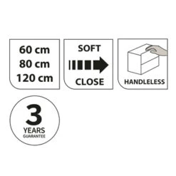 Tiger Karlo Badkamermeubel 80 Cm Naturel Eiken Met Wastafel Zwart -Badkamer Winkel 123 59