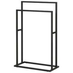 Sealskin Carré Handdoekrek Vrijstaand Zwart 10 Sealskin Carré Handdoekrek Vrijstaand Zwart -Badkamer Winkel 123 607