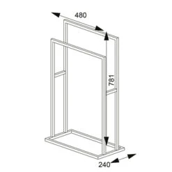 Sealskin Carré Handdoekrek Vrijstaand Zwart 13 Sealskin Carré Handdoekrek Vrijstaand Zwart -Badkamer Winkel 123 610