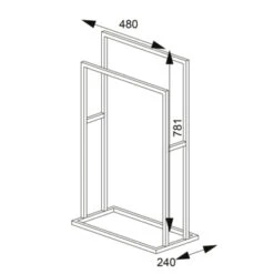 Sealskin Carré Handdoekrek Vrijstaand Zwart 14 Sealskin Carré Handdoekrek Vrijstaand Zwart -Badkamer Winkel 123 611