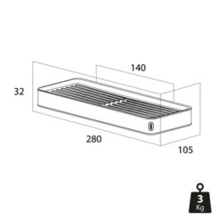 Tiger Planchet Carv 28 Cm Zwart -Badkamer Winkel 123 657