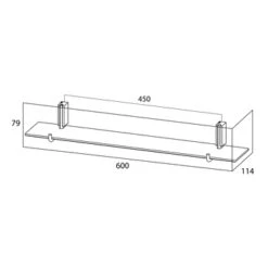 Tiger Planchet Cliqit Donkergrijs RVS -Badkamer Winkel 123 662