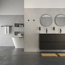 Tiger Handdoekhouder Noon Dubbel Zwart -Badkamer Winkel 123 698