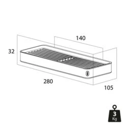 Tiger Planchet Cooper 28 Cm RVS/zwart 13 Tiger Planchet Cooper 28 Cm RVS/zwart -Badkamer Winkel 123 711