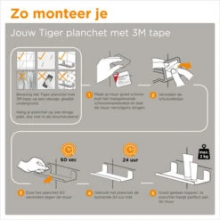 Tiger Planchet Colar 30 Cm Zwart -Badkamer Winkel 123 719