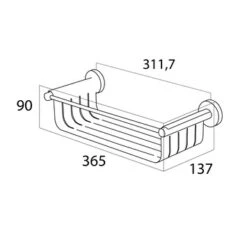 Tiger Wandkorf Boston Chroom -Badkamer Winkel 123 797