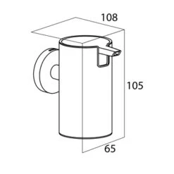 Tiger Zeepdispenser Boston Groot Hangend RVS -Badkamer Winkel 123 915