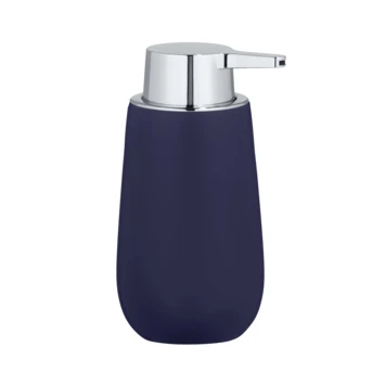 Wenko Keramische Zeepdispenser Badi Donkerblauw 2 Wenko Keramische Zeepdispenser Badi Donkerblauw - Afbeelding 2